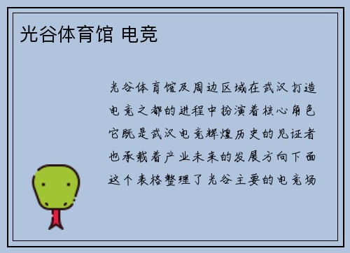 光谷体育馆 电竞